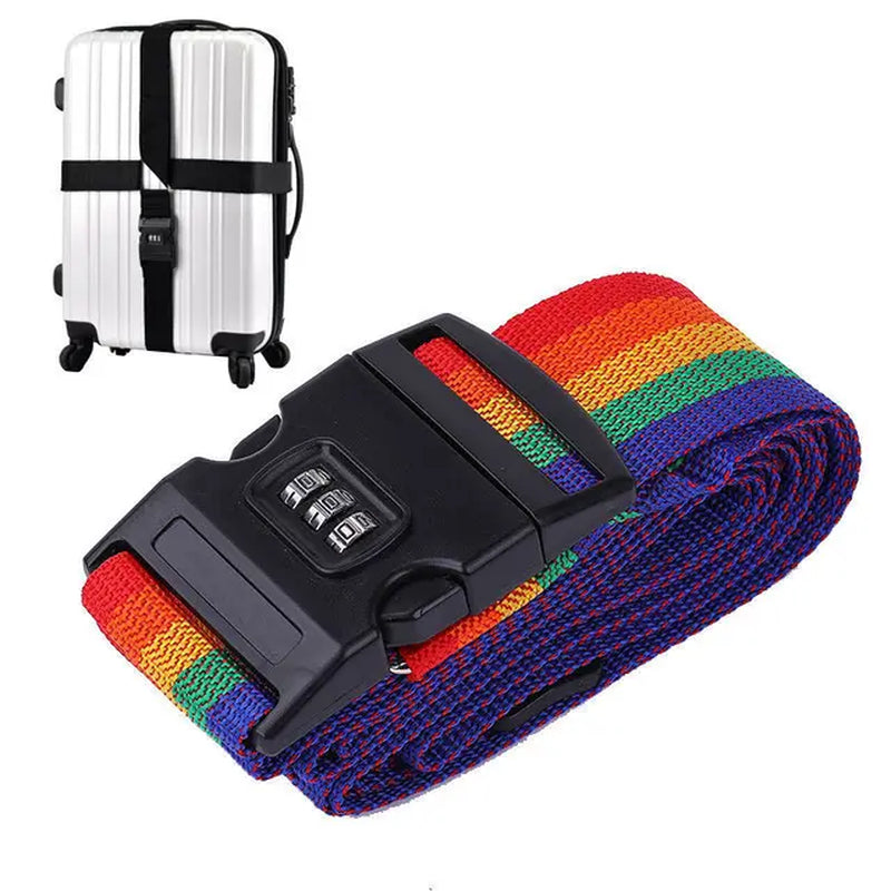 Travel Accessories Can Be Adjusted 420CM Luggage Strap Luggage Box Fixing Belt with Password 18-34 Inch Travel Essential