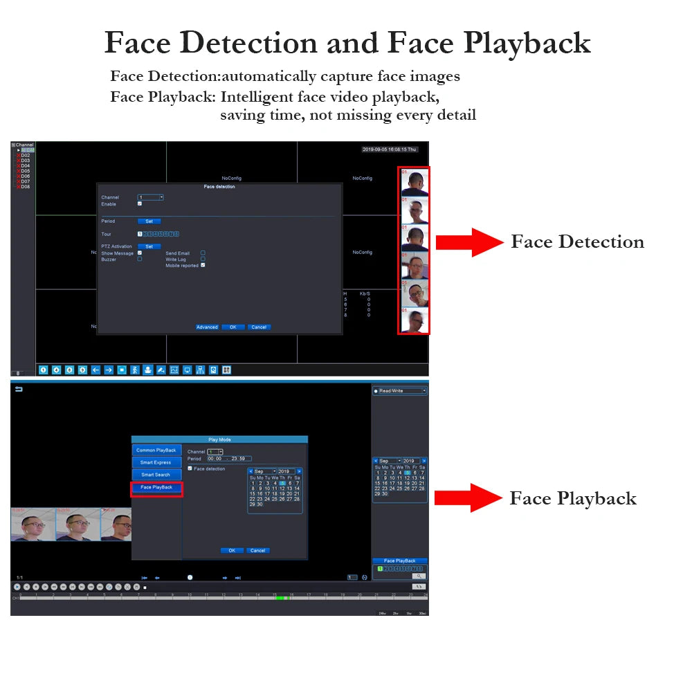 8CH 5MP POE Face Detection Security System 5MP Outdoor Weatherproof IR Night Vision IP POE Camera Surveillance CCTV Kit