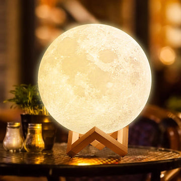 LED Night Light 3D Print Moon Lamp Battery Powered Moon Lamp Children Night Lamp Table Lamp Home Bedroom Decor Birthday Gifts