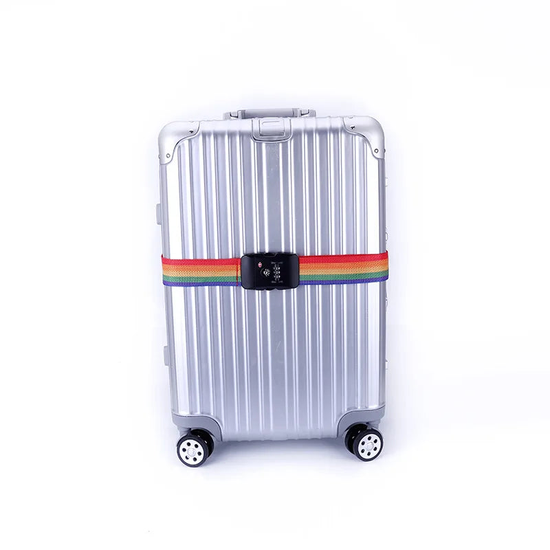 PP Luggage Belt 3 Digit Combination Luggage Strap with TSA Lock Travel Essentialstravel Luggage Straps Suitcase Belts Adjustable