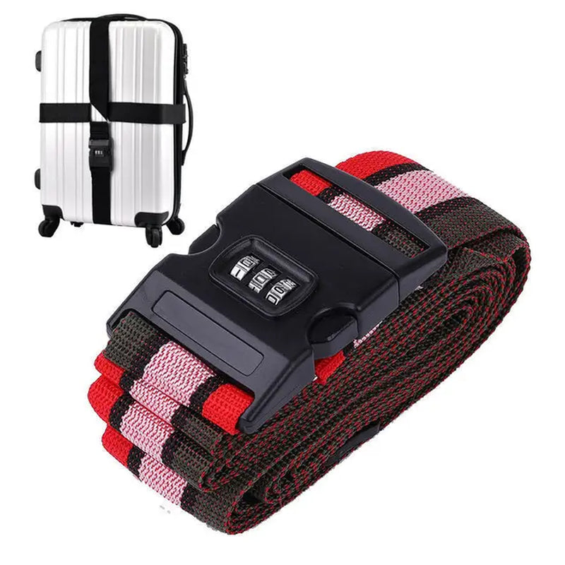 Travel Accessories Can Be Adjusted 420CM Luggage Strap Luggage Box Fixing Belt with Password 18-34 Inch Travel Essential