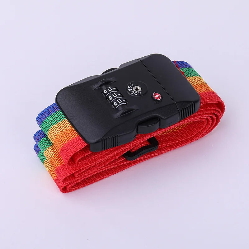 PP Luggage Belt 3 Digit Combination Luggage Strap with TSA Lock Travel Essentialstravel Luggage Straps Suitcase Belts Adjustable
