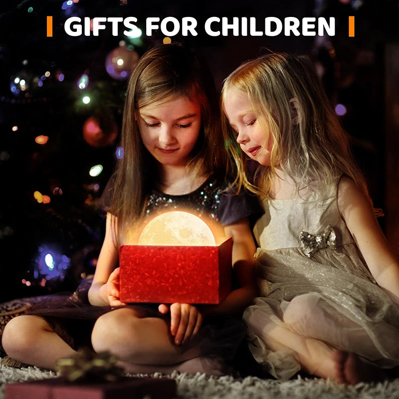 LED Night Light 3D Print Moon Lamp Battery Powered Moon Lamp Children Night Lamp Table Lamp Home Bedroom Decor Birthday Gifts