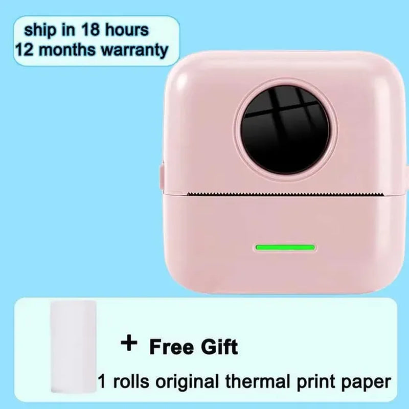 Portable Thermal Printer Mini Wirelessly BT 200Dpi Photo Label Memo Wrong Question Printing with USB Cable Imprimante Portable