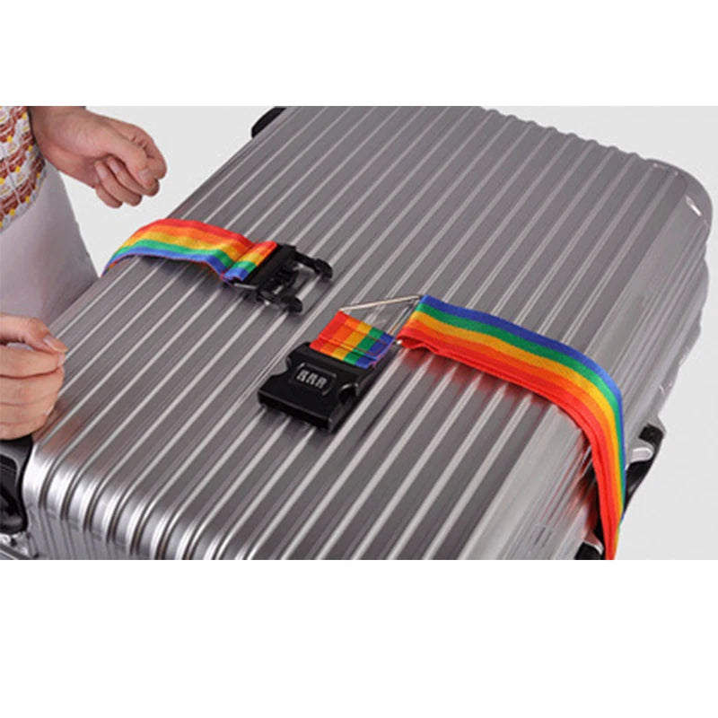 Travel Accessories Can Be Adjusted 420CM Luggage Strap Luggage Box Fixing Belt with Password 18-34 Inch Travel Essential