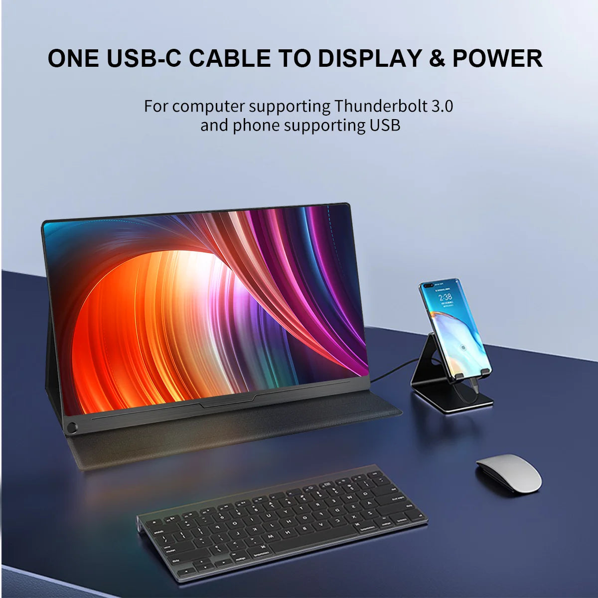 15.6 Inch 4K or 1080P UHD Gaming Portable Monitor for PC Screen External for PS 5 4 Xbox Switch Laptop Computer Tablet