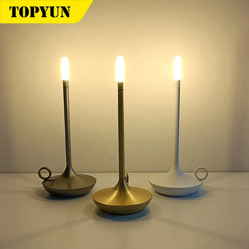 Table Lamp for Bedroom Rechargeable Wireless Touch Lamp Camping Candle Creative Lamp Rechargeable USB-C Desk Lamp