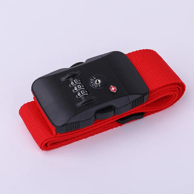 PP Luggage Belt 3 Digit Combination Luggage Strap with TSA Lock Travel Essentialstravel Luggage Straps Suitcase Belts Adjustable