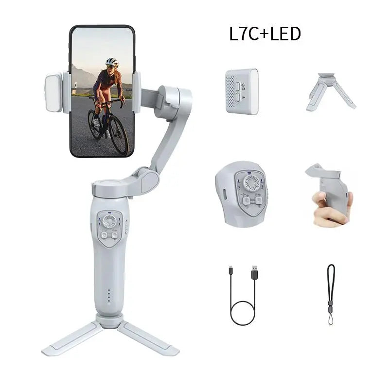 Compact Mobile Phone Gimbal Stabilizer, Summer Adjustable Smartphone Selfie Phone Gimbal, Small Phone & Digital Camera Tripod for Iphone, Gimbal Phone Stabilizer, Phone Tripod, Selfie Accessories, Phone Accessories