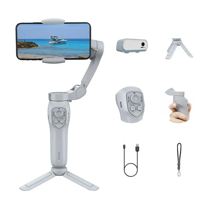 Compact Mobile Phone Gimbal Stabilizer, Summer Adjustable Smartphone Selfie Phone Gimbal, Small Phone & Digital Camera Tripod for Iphone, Gimbal Phone Stabilizer, Phone Tripod, Selfie Accessories, Phone Accessories