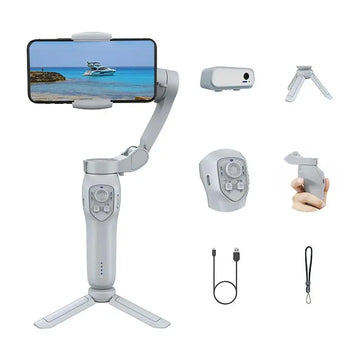 Compact Mobile Phone Gimbal Stabilizer, Summer Adjustable Smartphone Selfie Phone Gimbal, Small Phone & Digital Camera Tripod for Iphone, Gimbal Phone Stabilizer, Phone Tripod, Selfie Accessories, Phone Accessories