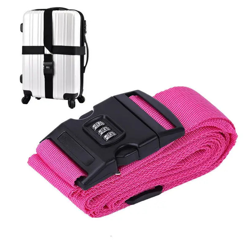 Travel Accessories Can Be Adjusted 420CM Luggage Strap Luggage Box Fixing Belt with Password 18-34 Inch Travel Essential