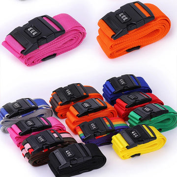 Travel Accessories Can Be Adjusted 420CM Luggage Strap Luggage Box Fixing Belt with Password 18-34 Inch Travel Essential