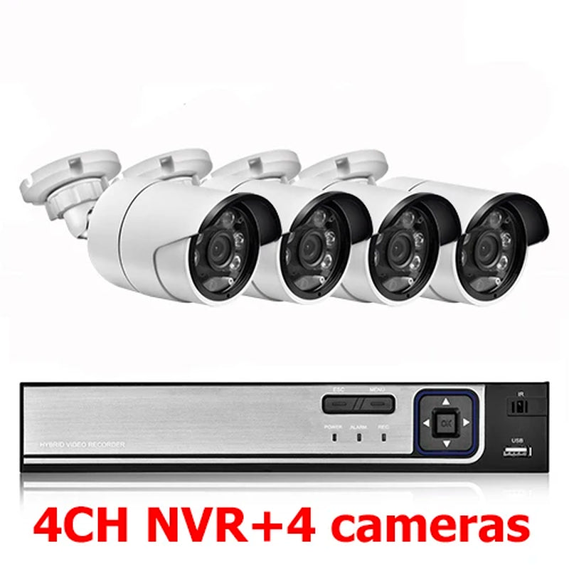 8CH 5MP POE Face Detection Security System 5MP Outdoor Weatherproof IR Night Vision IP POE Camera Surveillance CCTV Kit