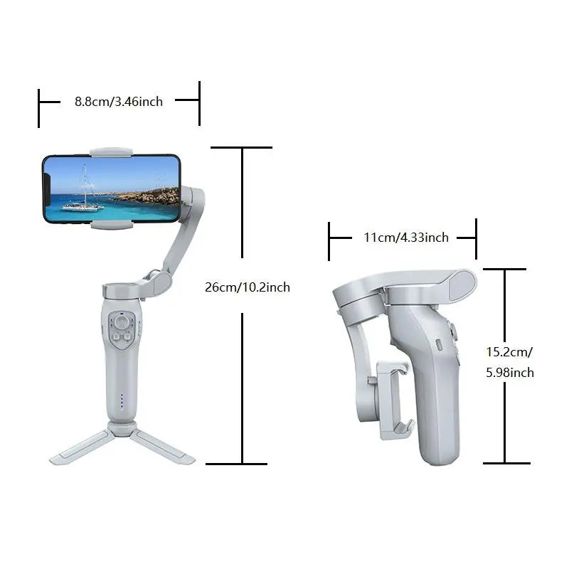 Compact Mobile Phone Gimbal Stabilizer, Summer Adjustable Smartphone Selfie Phone Gimbal, Small Phone & Digital Camera Tripod for Iphone, Gimbal Phone Stabilizer, Phone Tripod, Selfie Accessories, Phone Accessories
