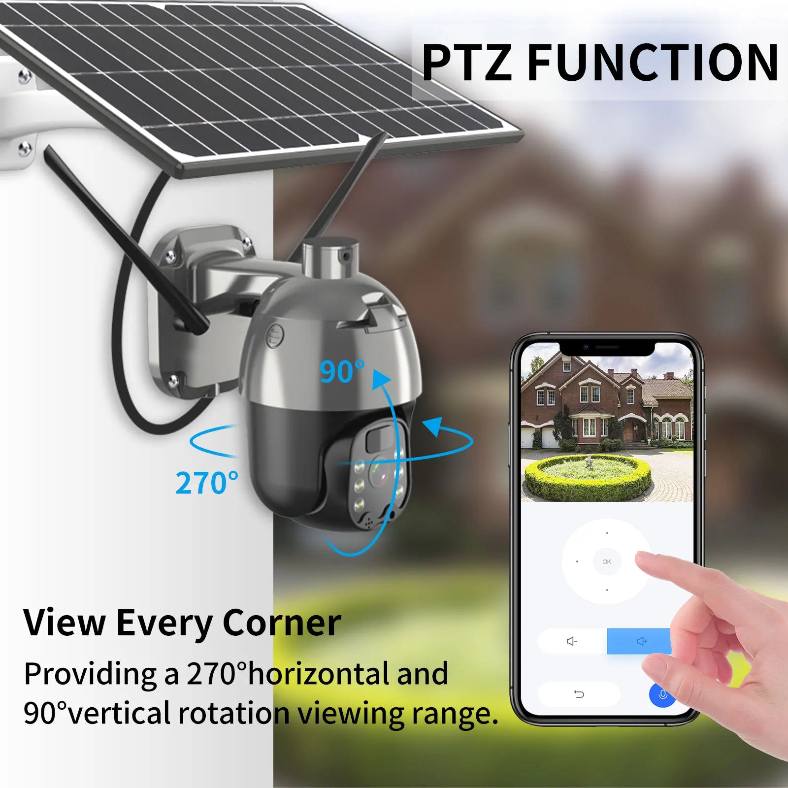 Gadinan 4G Wifi Solar IP Camera Outdoor Monitoring Waterproof CCTV Powered Colorful Night Vision Surveillance Security Camera
