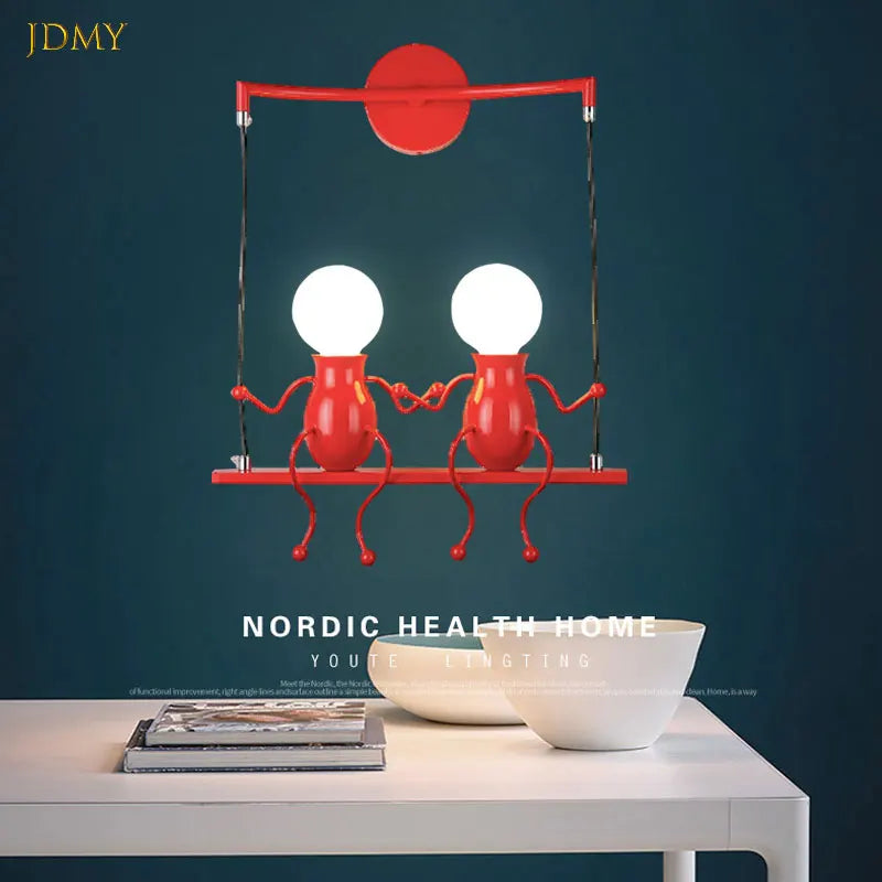 Lamp Pendant Lights Led Hanging Lamp Table Lamps LED Creative Lamps Iron Craft Children'S Bedside Wall Lamp Baby