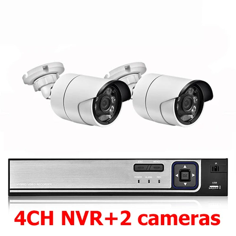8CH 5MP POE Face Detection Security System 5MP Outdoor Weatherproof IR Night Vision IP POE Camera Surveillance CCTV Kit