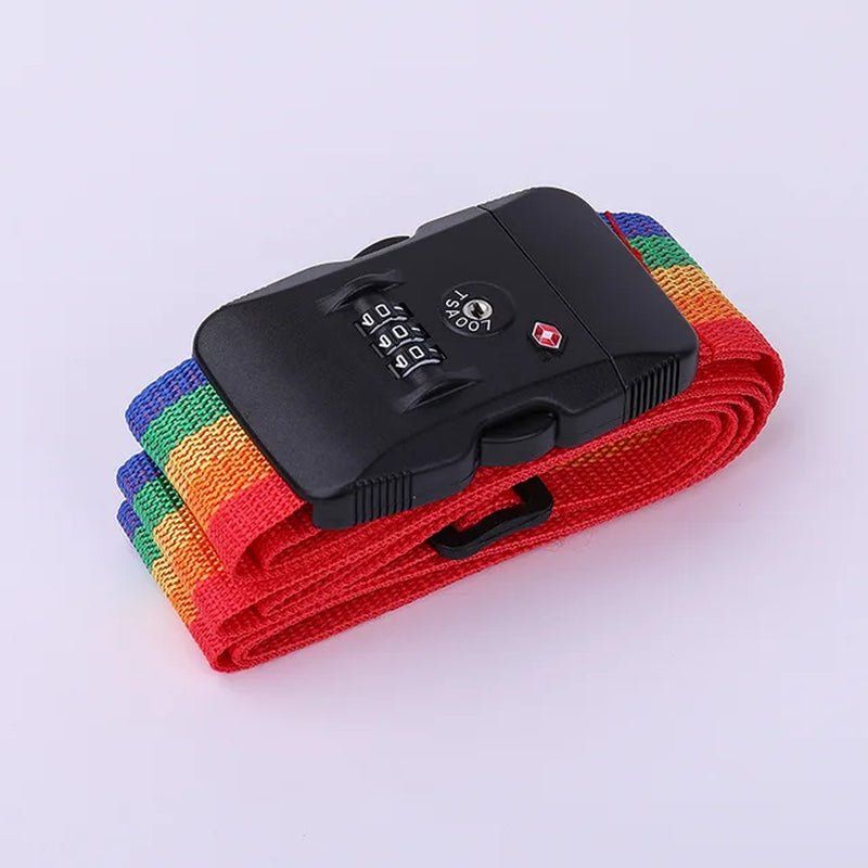 PP Luggage Belt 3 Digit Combination Luggage Strap with TSA Lock Travel Essentialstravel Luggage Straps Suitcase Belts Adjustable