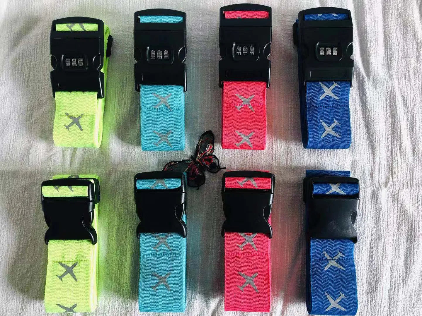 Travel Luggage Strap Adjustable Password Lock Packing Belt Baggage Secure Lock Anti-Theft Luggage Strap Bundling Packing Belt