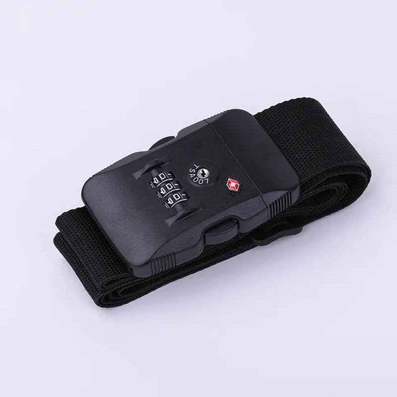 PP Luggage Belt 3 Digit Combination Luggage Strap with TSA Lock Travel Essentialstravel Luggage Straps Suitcase Belts Adjustable