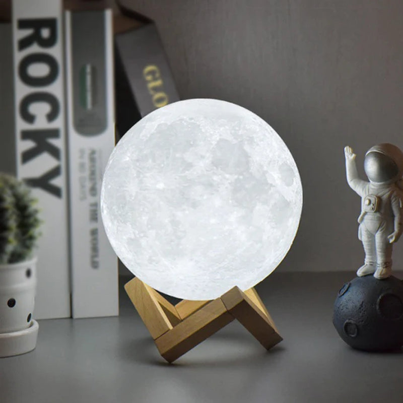 LED Night Light 3D Print Moon Lamp Battery Powered Moon Lamp Children Night Lamp Table Lamp Home Bedroom Decor Birthday Gifts