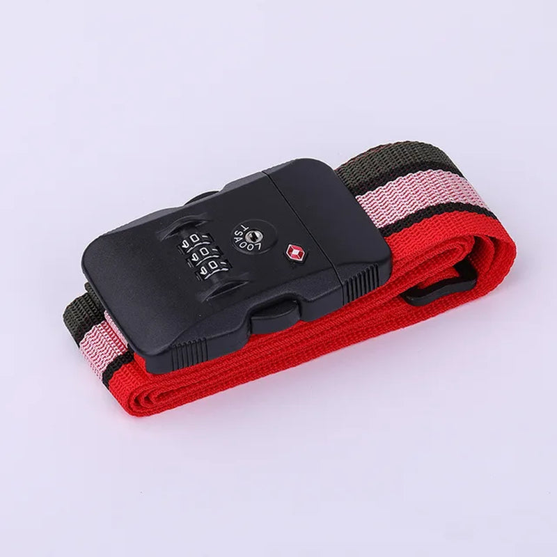 PP Luggage Belt 3 Digit Combination Luggage Strap with TSA Lock Travel Essentialstravel Luggage Straps Suitcase Belts Adjustable