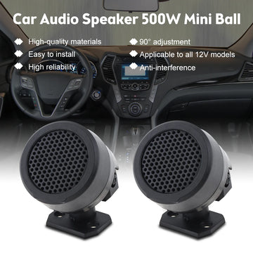 1 Pair 500W Car Power Built-In Crossovers Auto Loud Speakers Dome Tweeter New
