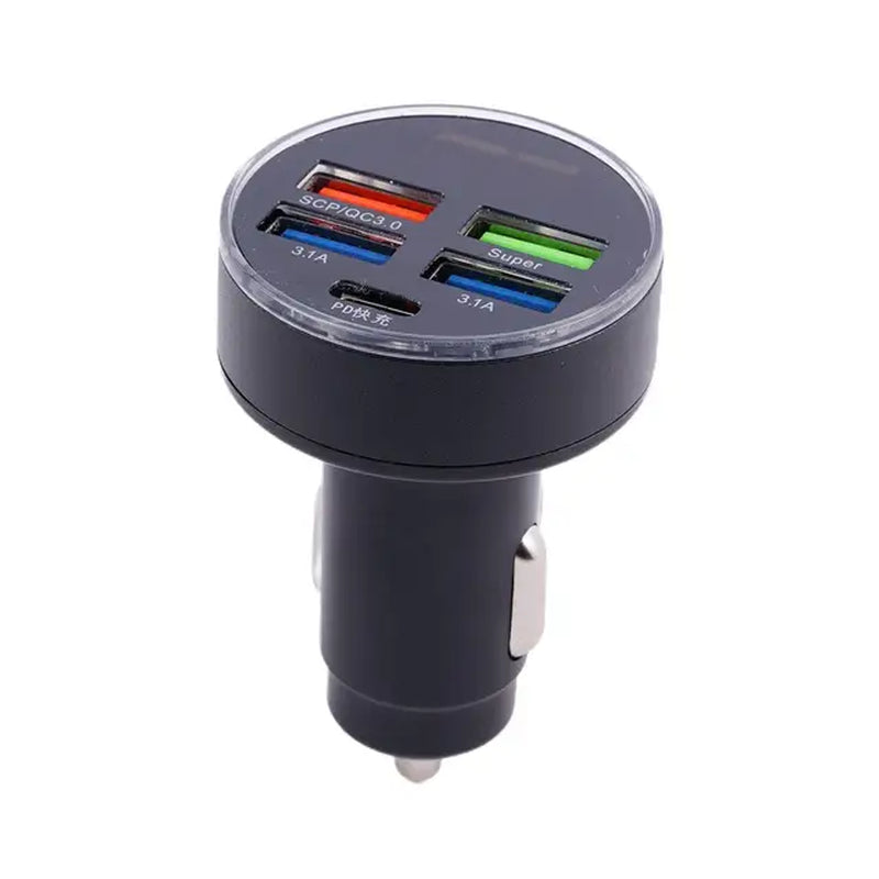 4 Port USB Car Charger Type C PD 250W Fast Charging Adapter for Huawei OPPO Oneplus Iphone 14 Pro Max 13 12 11 Mini XS