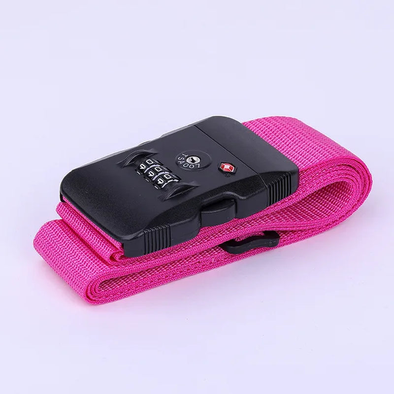 PP Luggage Belt 3 Digit Combination Luggage Strap with TSA Lock Travel Essentialstravel Luggage Straps Suitcase Belts Adjustable