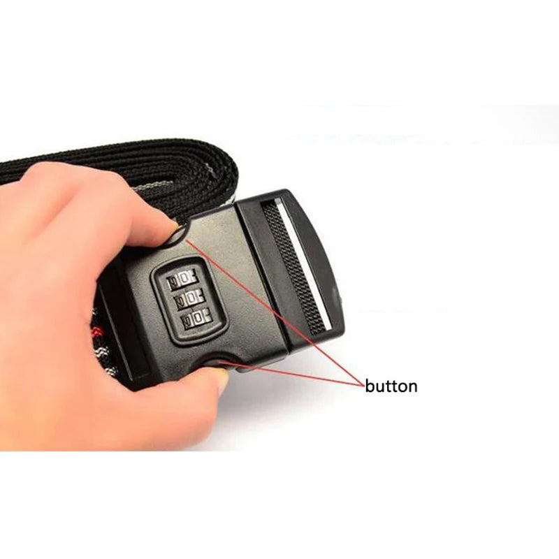 Travel Accessories Can Be Adjusted 420CM Luggage Strap Luggage Box Fixing Belt with Password 18-34 Inch Travel Essential
