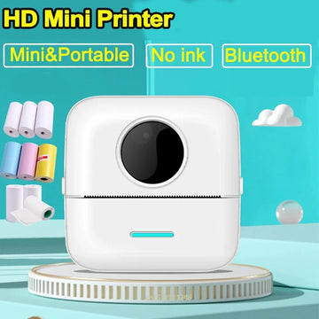 Portable Thermal Printer Mini Wirelessly BT 200Dpi Photo Label Memo Wrong Question Printing with USB Cable Imprimante Portable