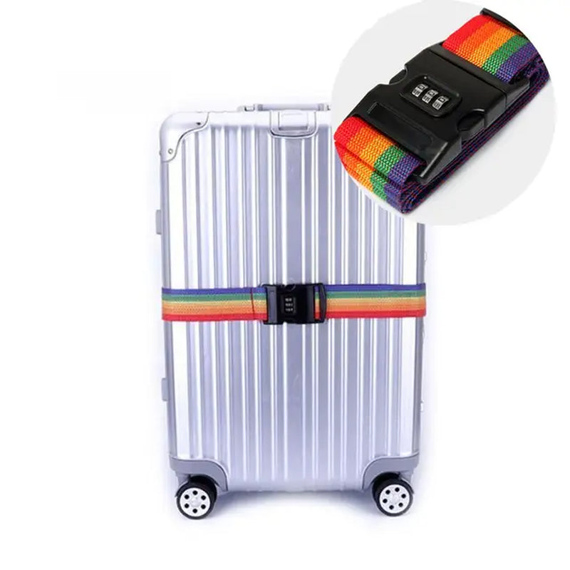 Travel Accessories Can Be Adjusted 420CM Luggage Strap Luggage Box Fixing Belt with Password 18-34 Inch Travel Essential